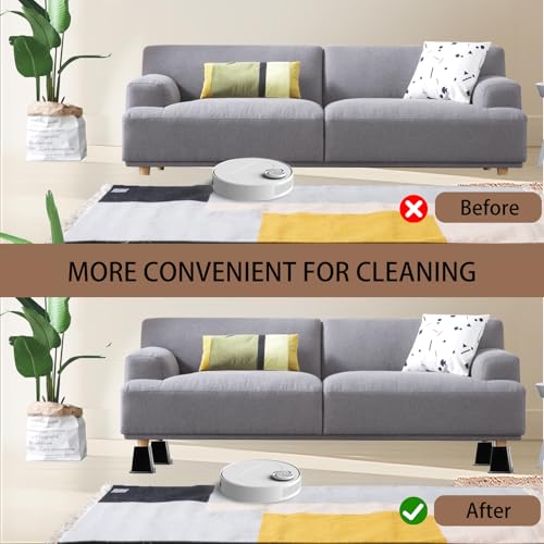 6-Pack 6-Inch Bed Risers - Durable Plastic Couch Lift Supports