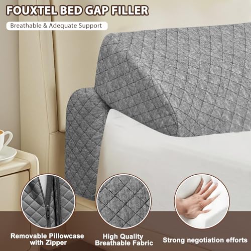 King Size Foldable Wedge Pillow for Bed Gap Filler (0-7")