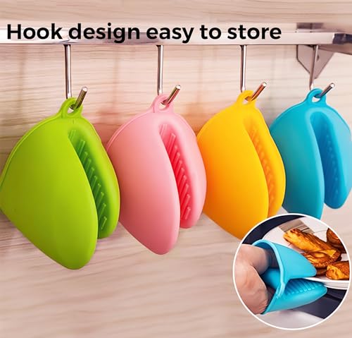 Mini Silicone Oven Gloves - Heat Resistant Finger Protector for Cooking