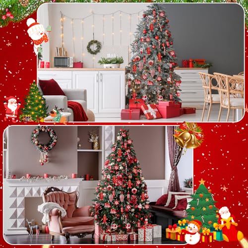 Soulchen 40 Pcs Red White Candy Christmas Tree Ornaments Holiday Decorations
