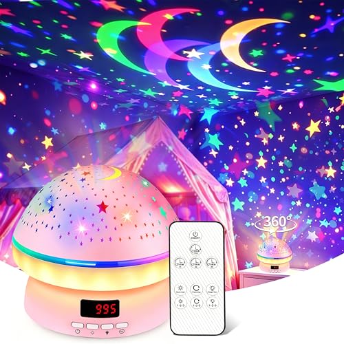 Star Night Light Projector for Kids with Timer, Rotation and Remote Control