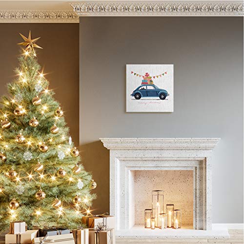 Christmas Cat Car 24x24 Canvas Wall Art - Stupell Industries (Siblings Variation: Christmas Cat Car / 24"L x 24"W)