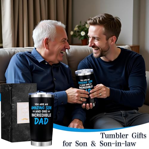 Amazing Son & Incredible Dad Tumbler Cup by Rmeosye (Variation: Amazing Son) – Vacuum-Insulated Stainless Steel