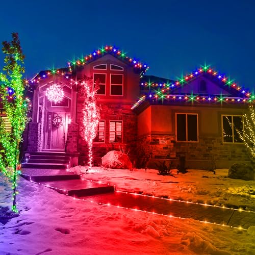 33ft RGB LED Rope Lights, 100 LED Color Changing Waterproof String Lights