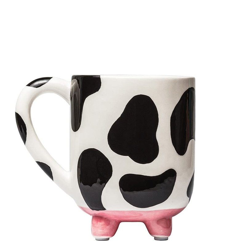 SWEETLO Cow Coffee Mug Cow Stuff 15oz Ceramic Cup - Cows Lover Mug with Udders - Cute Print Cups - Weird Milk Mugs with Udders - Gifts for Women - Taza de Vaca Gifts