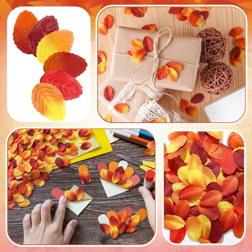 432 Pcs Mini Artificial Maple Leaves for Fall Crafts and Miniature Decor