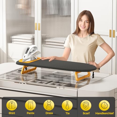 KINGBOARD Small Tabletop Ironing Board 12x32 Foldable Mini Iron Board
