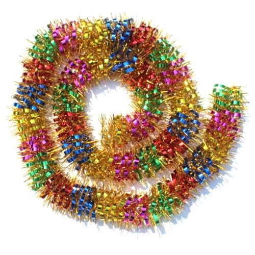 33ft Shiny Christmas Tinsel Garland - 3.5in Thick Metallic Holiday Decor
