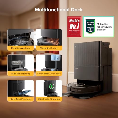 Roborock Qrevo S5V Robot Vacuum and Mop with Self-Emptying Dock
