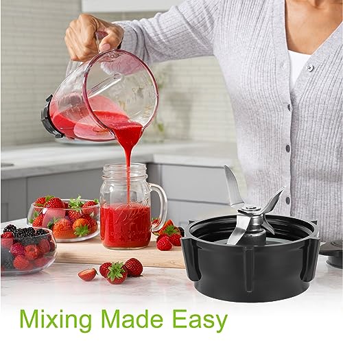 4-Point Stainless Steel Blender Blade with Base and 2 Sealing Gaskets