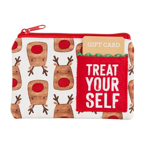 Reindeer LED Light-Up Christmas Pouch 4x6 Inch Holiday Gift Bag