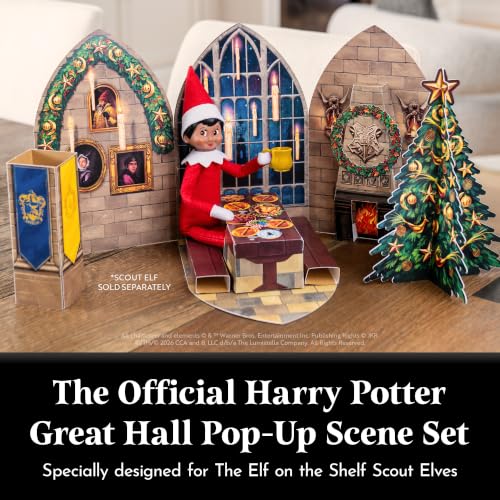 Hogwarts Great Hall Pop-Up Backdrop Set with Banners for Holiday Elf