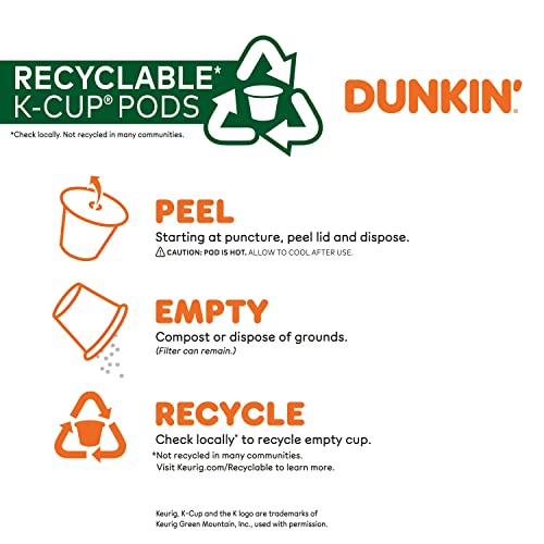 Dunkin' Original Blend Medium Roast Single Serve Coffee Pods, 60 Count