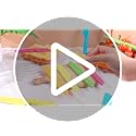 30-Piece Kids Safe Plastic Cooking Knife Set, Colorful Nylon Kitchen Knives