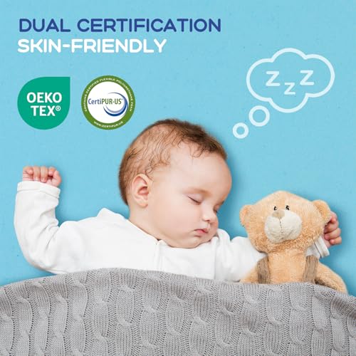 VALUXE 3-Inch Queen Cooling Gel Memory Foam Mattress Topper - Blue