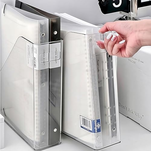 Clear Acrylic Vertical Magazine File Holders - 2-Pack Desk Organizer