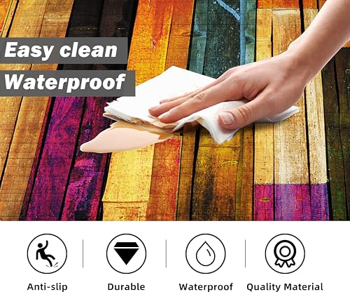 Anti-Fatigue Kitchen Mat Set, Cushioned Waterproof Floor Rugs - 2 Piece