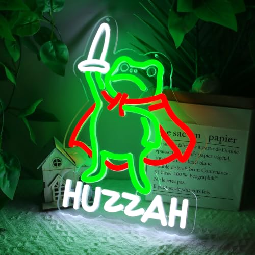 Funny Wizard Frog Neon Sign - 8.66 x 12.20 in, Dimmable USB LED Light