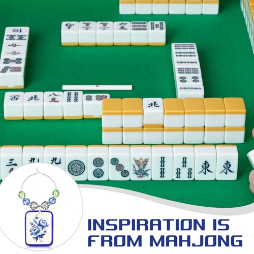 Novabright Chinese Style Mahjong Wine Charms Alloy Drink Markers for Parties