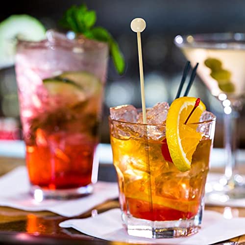 YOOHUA 100PCS 6-Inch Bamboo Rock Candy Sticks for DIY Beverages & Decor