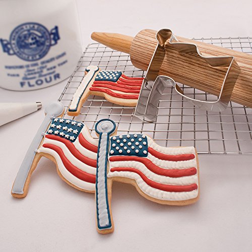 Flag Cookie Cutter 4.25 Inch - Made in USA for Patriotic Baking