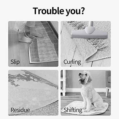 8-Pack Anti-Slip Rug Grippers for Hardwood Floors, Washable Carpet Pad