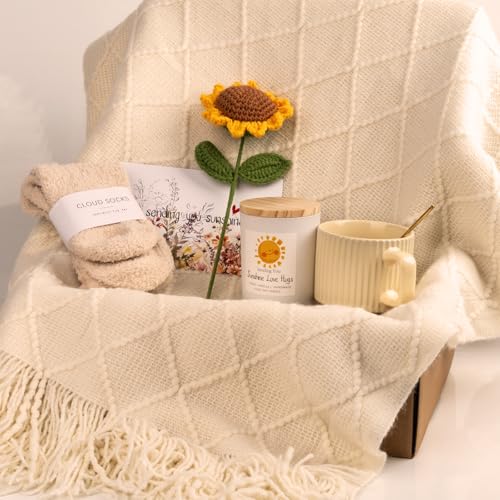 Sunflower Care Package Gift Box for Women - Self Care & Get Well Basket