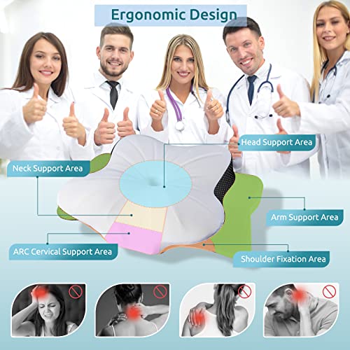 Cervical Pillow for Neck Pain Relief - Contour Memory Foam, Ergonomic Support for All Sleep Positions