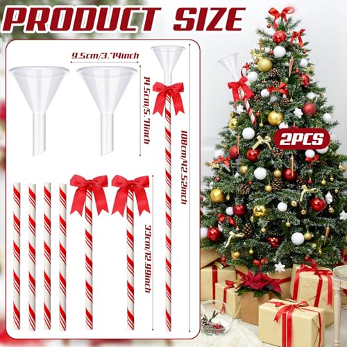 Christmas Tree Watering Funnel System with 40-Inch Long Spout, 2 Pack