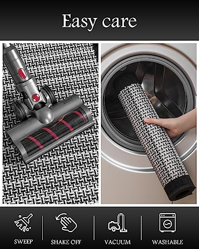2-Piece Kitchen Runner Rug and Mat Set, Non-Slip Washable Floor Mats