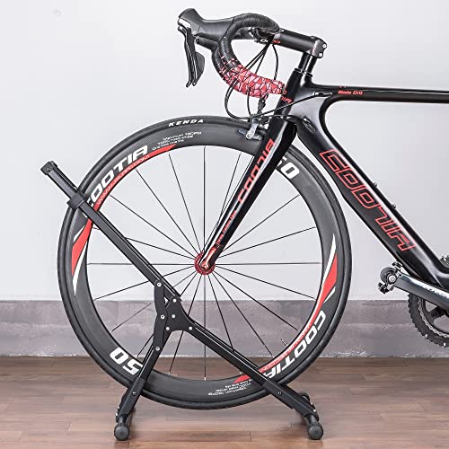 Adjustable Indoor Bike Floor Stand Rack for Garage and Home Storage