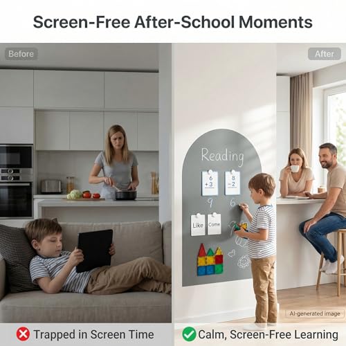 Magnetic Arch Wall Decal Large Peel-and-Stick Chalkboard for Kids