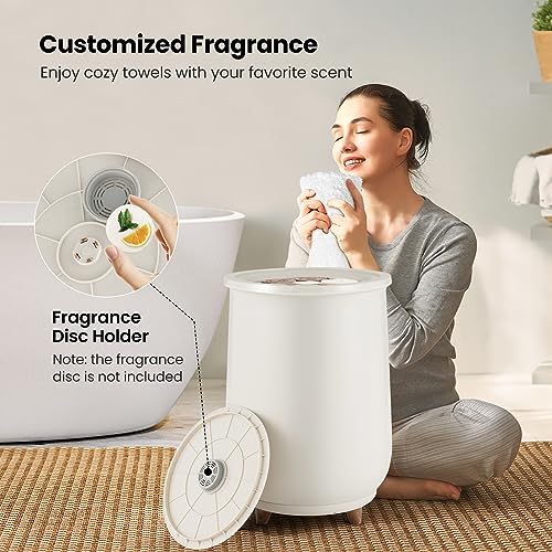 Tangkula 23L Grey Towel Warmer Bucket with Adjustable Temperature & Fragrance Holder