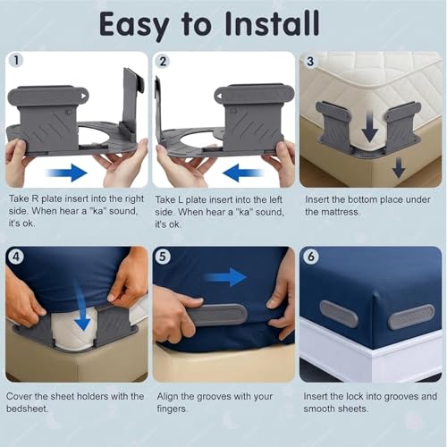 Adjustable Bed Sheet Holder Clips - Secure Fitted Sheet Straps