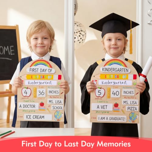 Reusable First and Last Day of School Wooden Board - 12x10 Photo Prop