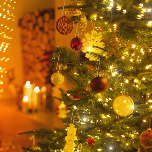 240 Gold Metal Christmas Ornament Hooks S-Shaped Tree Bauble Hangers with Box