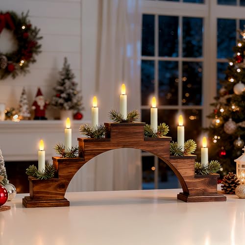 Meigic 20 Pcs Clip-On Flameless LED Candles for Xmas & Holiday Decor, Remote Timer