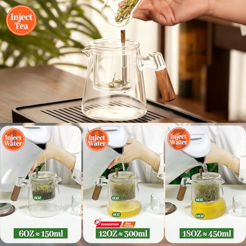Glass Travel Tea Mug with Infuser 650ml - Portable Tea Brewer