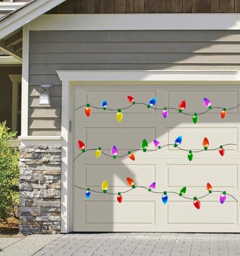 Bulb-Shaped 190PCS Christmas Car Refrigerator Magnets Reflective Holiday Decor