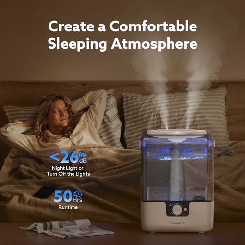 6L Cool Mist Humidifier for Bedroom & Large Room with Oil Diffuser
