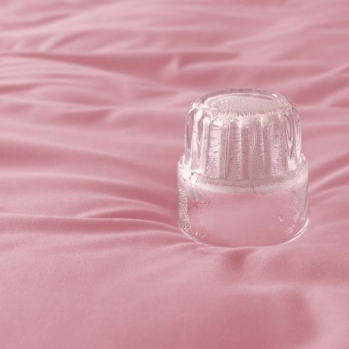 KINMEROOM Pink Duvet Cover King Size Set, 3 Pieces, 1 Soft Bedding Duvet Cover 104×90 Inches with Zipper Closure 8 Ties and 2 Pillow Shams for King Size Bed (Pink, King)