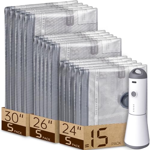 Vacbird Travel Vacuum Bags with Rechargeable Pump, Space Saver Set
