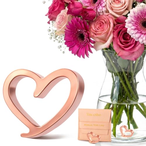 Pure Copper Flower Food Heart Charm - Reusable Vase Water Cleaner