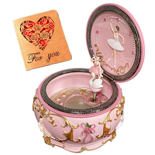 Ballerina Musical Jewelry Box with Rotating Dancer and LED Lights