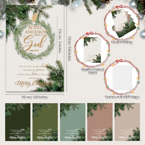 Thyle 24 Set Christian Ornaments with Cards Bible Verses - Classic Style, 24/Classic