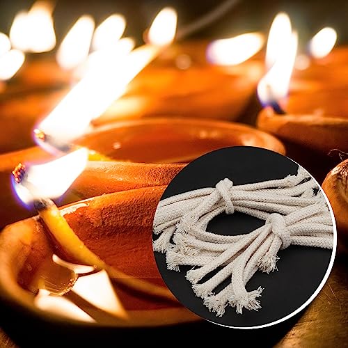 Round Cotton Oil Lamp Wicks - 20 PCS for Tiki Torches & Oil Lamps