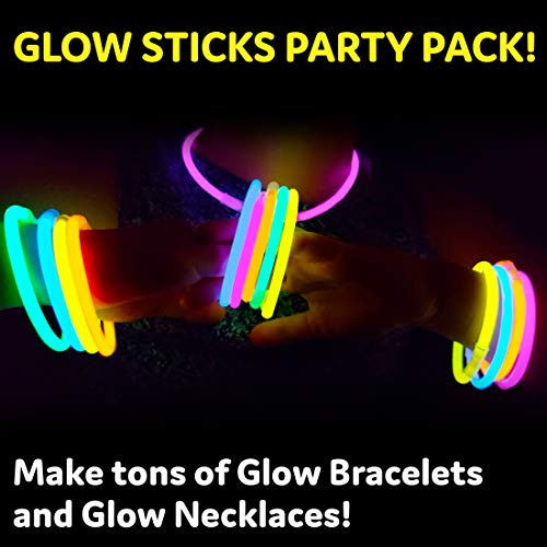 PartySticks Glow Sticks Party Supplies 100pk - 8 Inch in the Dark