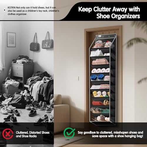 Over The Door Shoe Organizer - 10 Tier Heavy Duty Hanging Storage Rack