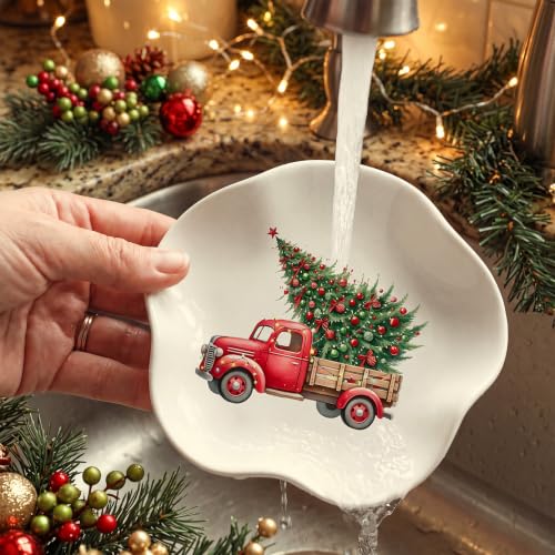 Acellegic Red Truck Ceramic Spoon Rest 5.3 Inch – Stove Top Countertop