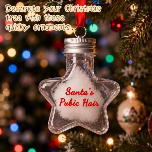 Funny Naughty Christmas Ornaments Set - Adults Holiday Decor, Humorous Gifts